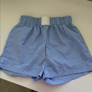 Blue boxer Striped Women's Shorts